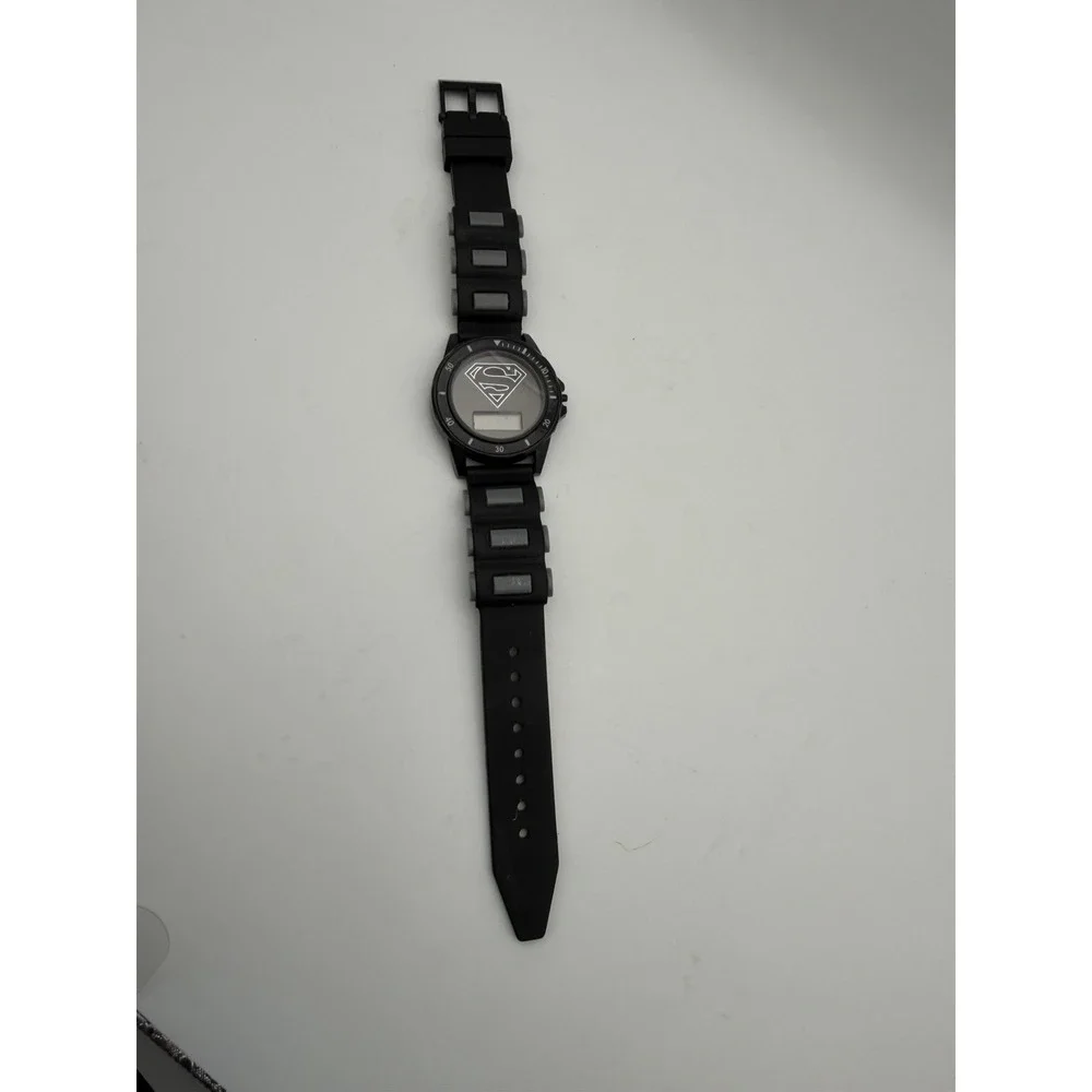Boys Black & Gray Superman Digital Watch